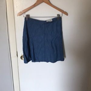 Denim skater mini skirt